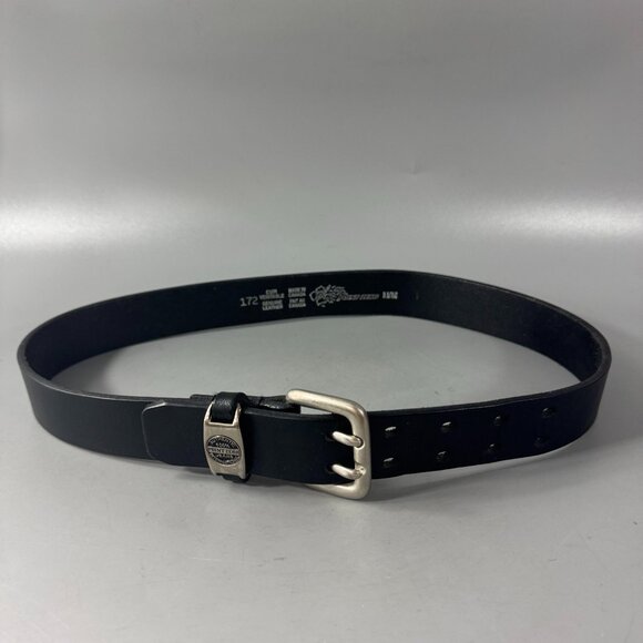 Authenitc 100% Point Zero Jeans International Black Leather Belt, Size M - Picture 1 of 12
